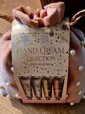 Hand Cream (4) collection in Beaded Pink Bag Enchanted Perfect Gift Bag